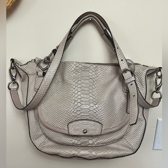 COACH Kristin Python Embossed Hobo in pale pink L1182-19416 - Picture 5 of 8